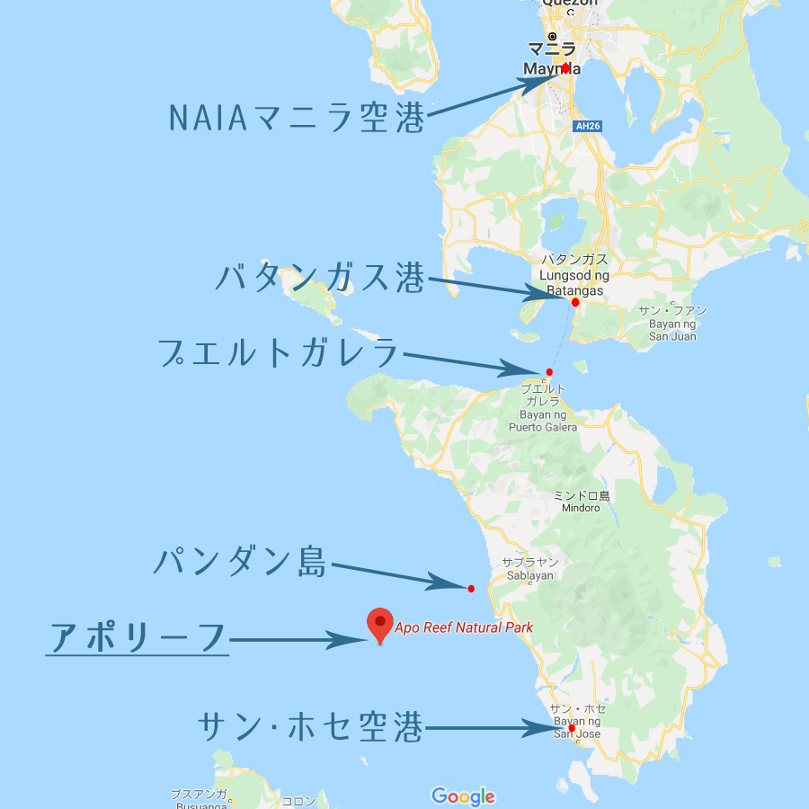 プエルトガレラ・アポリーフ地図